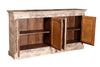[[Pastel beige old teak wood dresser///Buffet beige pastel en ancien bois de teck]]