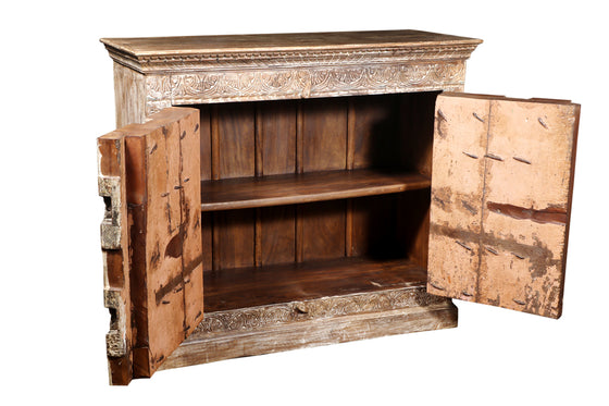 [[Old teak cabinet with old doors///Cabinet en bois de teck avec des anciennes portes]]