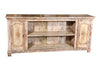[[Pastel beige old teak wood TV-Unit///Meuble TV beige pastel en ancien bois de teck]]
