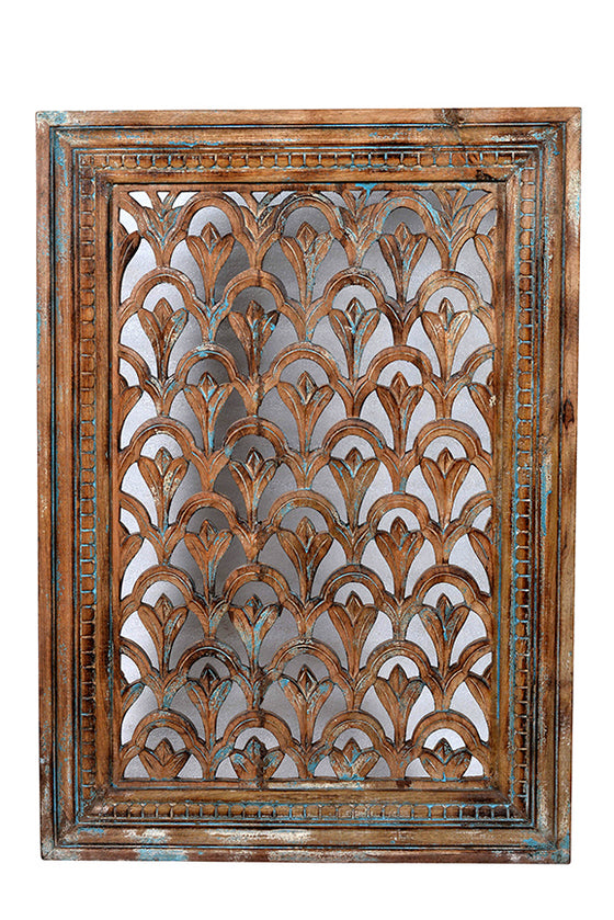 Wooden Jali Wall Ornament//Décoration murale Jali en bois