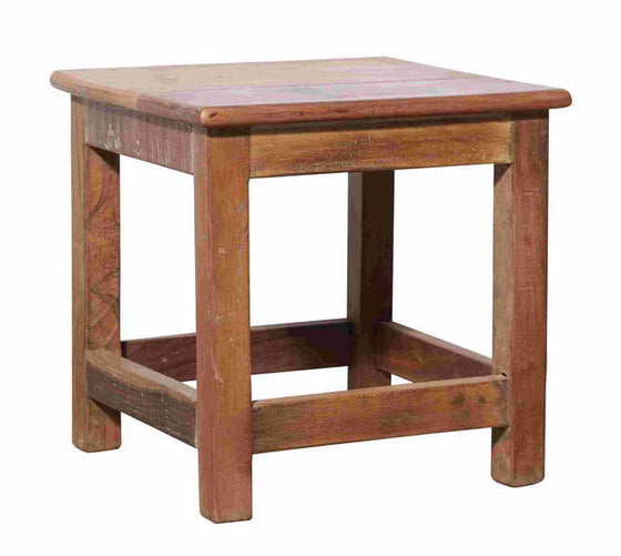[[Old teak wood stool///Vieux tabouret en bois de teck]]