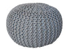 [[Knitted ottoman pouf : Gray///Pouf ottoman tricoté : Gris]]
