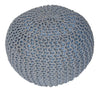 [[Knitted ottoman pouf : Gray///Pouf ottoman tricoté : Gris]]