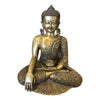 [[Antique gold brass Buddha statue///Statue de Bouddha en laiton doré antique]]