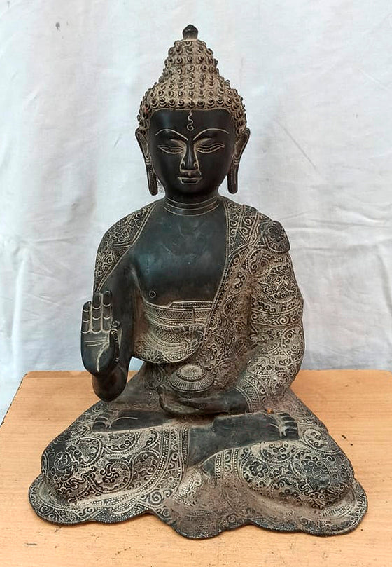 [[Vintage Nepali brass Buddha///Buddha en laiton vintage népalais]]