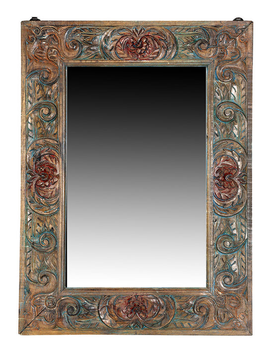Wonders of the past: Decorative teak mirror frame//Merveilles du passé: Miroir en Bois de Teck Décoratif