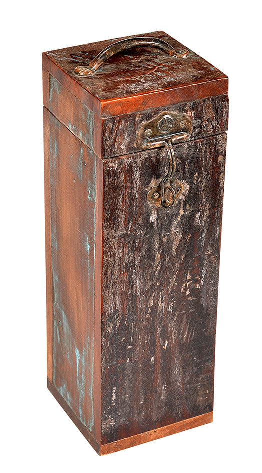 Rustic single bottle case//Boîte à bouteille rustique