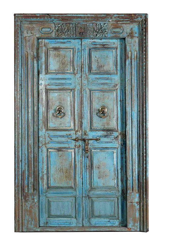 Jodhpur blue: Old Indian door//Jodhpur blue: Ancienne Porte Indienne