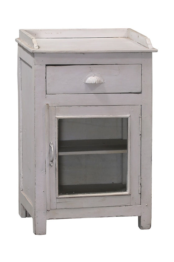 [[Whitewashed small teak cabinet///Petite armoire en teck blanchi à la chaux]]