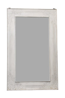  [[Hand carved white mirror frame///Cadre de miroir blanc sculpté à la main]]
