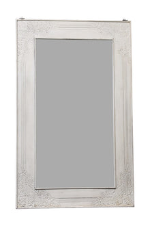  [[Hand carved white mirror frame///Cadre de miroir blanc sculpté à la main]]