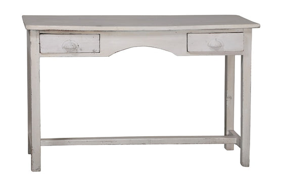 [[Whitewashed old teak wood desk///Bureau en vieux bois de teck blanchi à la chaux]]
