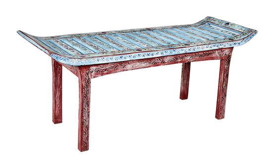 Wooden Painted Bench//Banc en bois peint