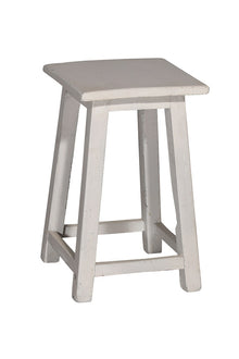  [[Whitewashed old teak stool///Vieux tabouret en teck blanchi à la chaux]]