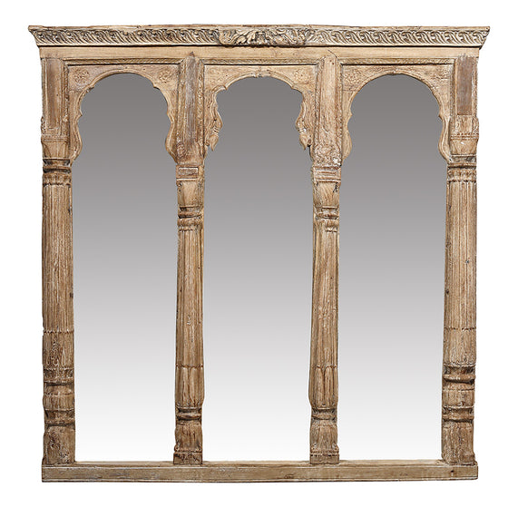 [[Pastel beige frame with 3 mirrors///Cadre beige pastel avec 3 miroirs]]