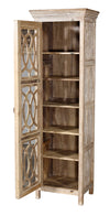 [[Lightly whitewashed tall glass cabinet///Haut cabinet en verre légèrement blanchi à la chaux]]