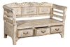 [[Vintage white bench with drawers///Vieux banc blanc à tiroirs]]