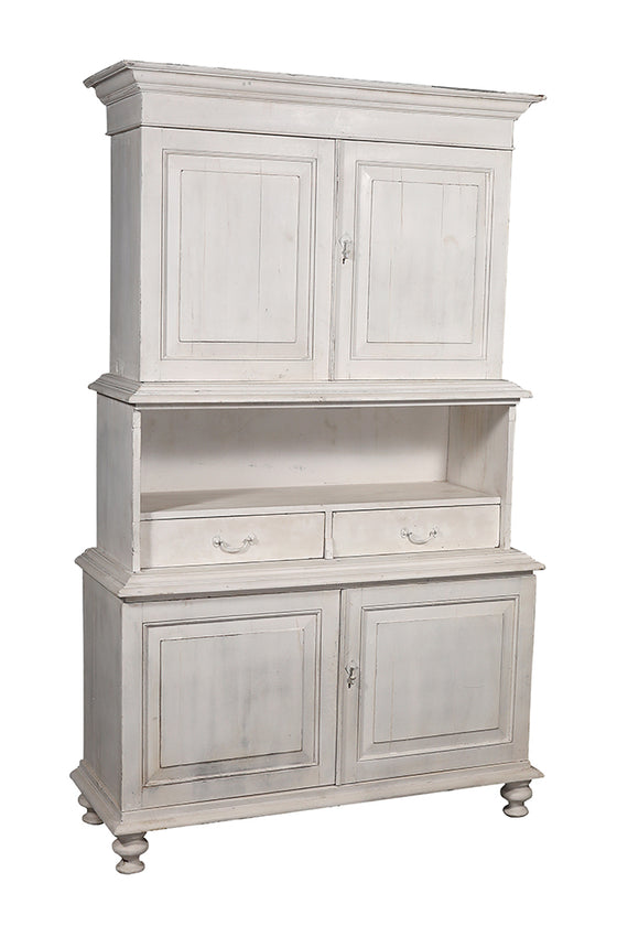 [[Whitewashed old teak wood kitchen cabinet///Cabinet de cuisine blanchie à la chaux en ancien bois de teck]]