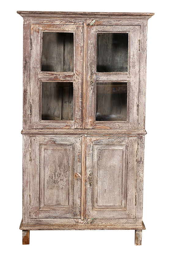 [[Pastel beige vintage glass cabinet///Cabinet vintage vitré beige pastel]]