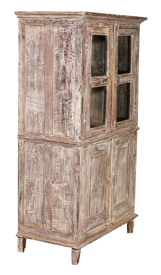 [[Pastel beige vintage glass cabinet///Cabinet vintage vitré beige pastel]]