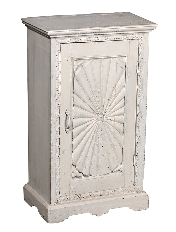 [[Small whitewashed old teak cabinet///Petit cabinet en teck ancien blanchi à la chaux]]