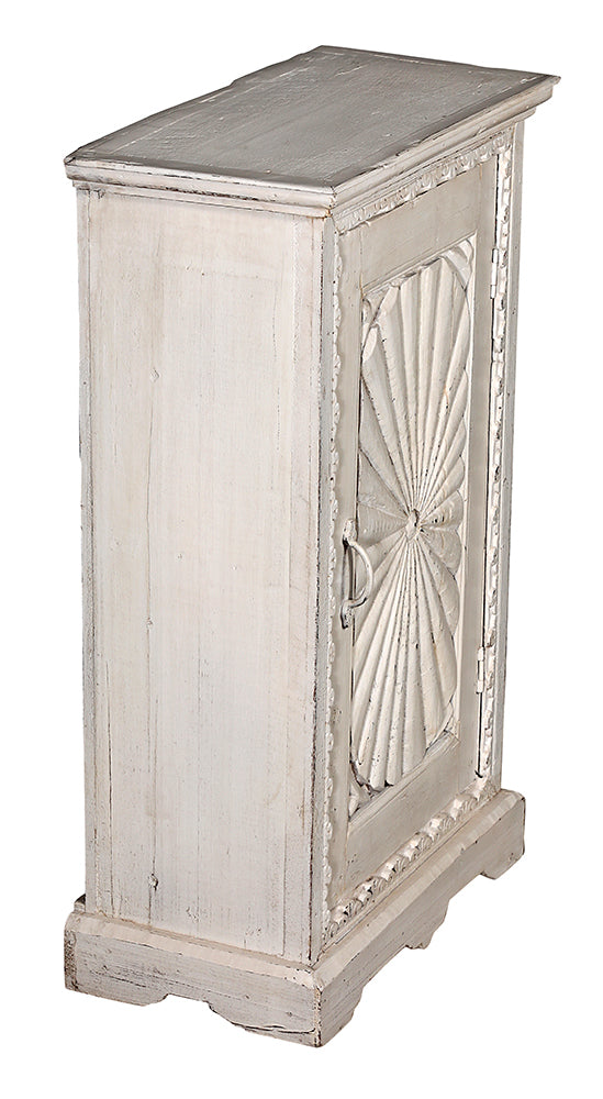 [[Small whitewashed old teak cabinet///Petit cabinet en teck ancien blanchi à la chaux]]