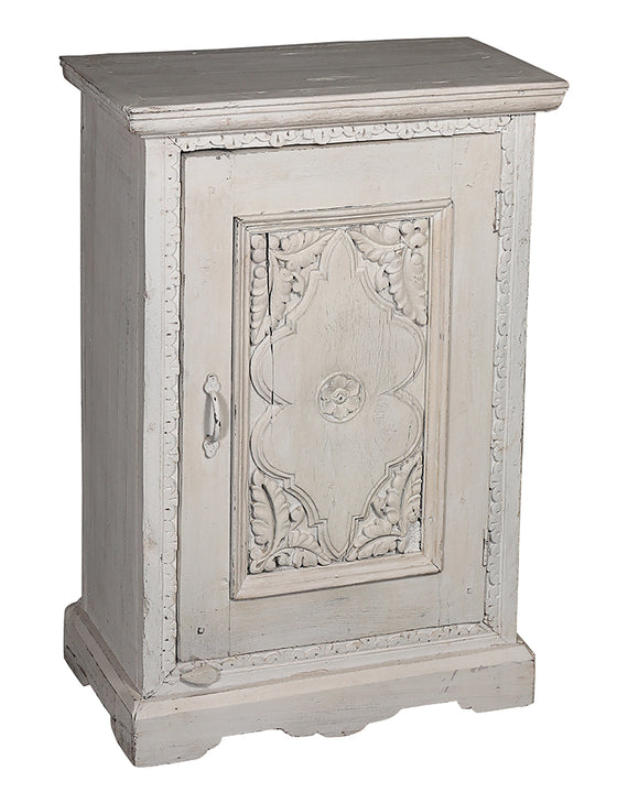 [[Small whitewashed old teak cabinet///Petit cabinet en teck ancien blanchi à la chaux]]