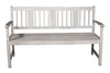 [[Whitewashed old teak wood bench///Banc en vieux bois de teck blanchi à la chaux]]