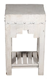 [[Whitewashed reclaimed wood stool///Tabouret en bois recyclé blanchi à la chaux]]