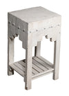 [[Whitewashed reclaimed wood stool///Tabouret en bois recyclé blanchi à la chaux]]