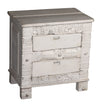 [[Whitewashed old teak wood bedside table///Table de chevet en ancien de bois de teck blanchi à la chaux]]
