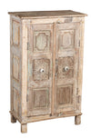 [[Pastel beige vintage teak wood cabinet///Armoire en bois de teck vintage beige pastel]]