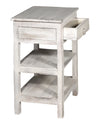 [[Whitewashed bedside table with 1 drawer///Table de chevet blanchie à la chaux avec 1 tiroir]]