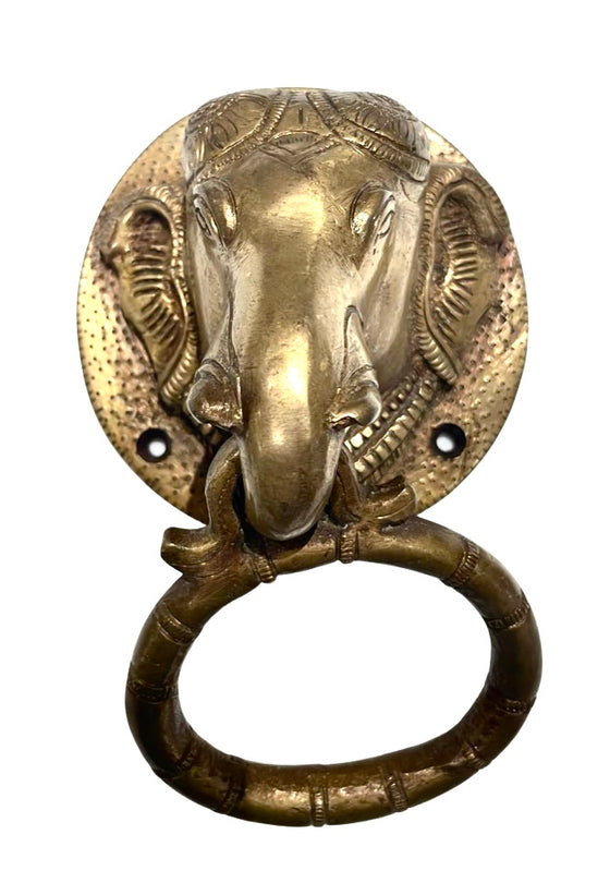 [[Elephant brass door knocker///Heurtoir de porte en laiton en forme d'éléphant]]