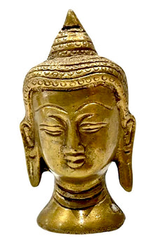  [[Gold brass Buddha head///Tête de Bouddha en laiton doré]]