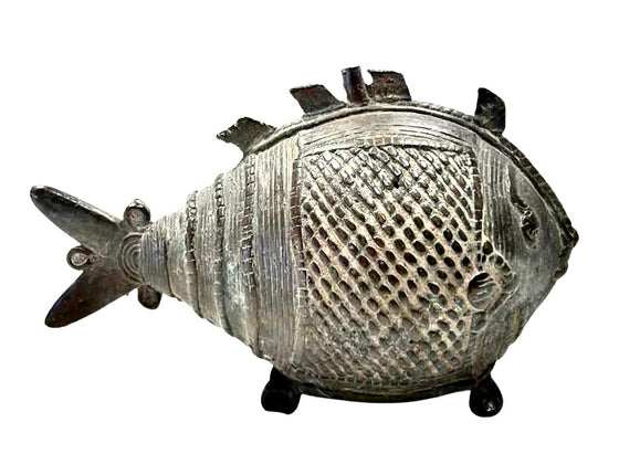 [[Vintage tribal brass fish///Poisson tribal vintage en laiton]]
