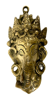 [[Vintage Ganesh brass mask///Masque vintage en laiton de Ganesh]]
