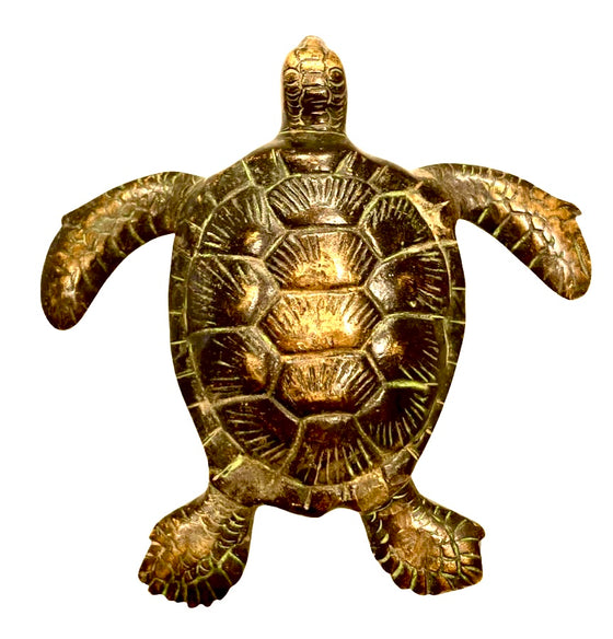 [[Vintage brass sea turtle///Tortue de mer vintage en laiton]]
