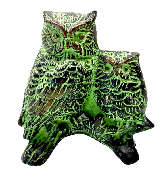 [[Vintage brass owls///Hiboux vintage en laiton]]