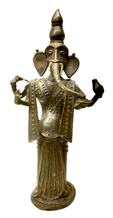  [[Old brass Bastar tribal art Ganesh statue///Vieille statue de Ganesh en cuivre d'art tribal Bastar]]