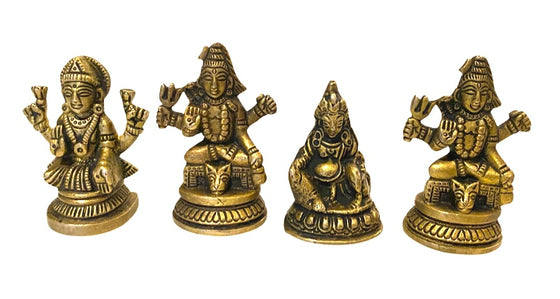 [[Mini brass hindu deity figure//Mini figurine de divinité hindoue en laiton]]
