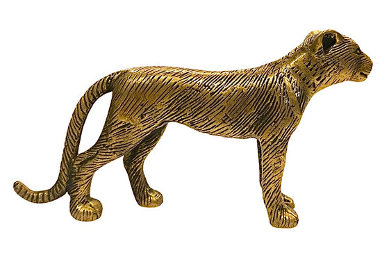 [[Small brass lion statue///Petite statue de lion en laiton]]