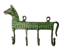  [[Brass tribal horse wall hook - 4 hooks///Crochet mural tribal en laiton en forme de cheval  - 4 crochets]]