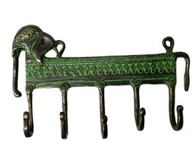  [[Brass tribal elephant wall hook - 5 hooks///Crochet mural tribal en laiton en forme d'éléphant  - 5 crochets]]