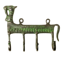  [[Brass tribal camel wall hook - 4 hooks///Crochet mural tribal en laiton en forme de dromadaire  - 4 crochets]]