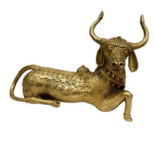  [[Bastar tribal art brass cow///Vache en laiton d'art tribal Bastar]]