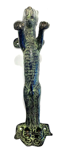  [[Tiger brass door handle///Poignée de porte en laiton en forme de tigre]]