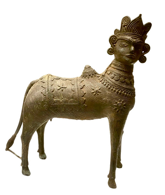 [[Bastar tribal art brass Kamadhenu - mother of all cows///Art tribal Bastar en laiton Kamadhenu - la mère de toutes les vaches]]