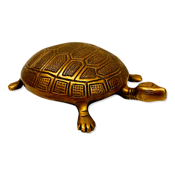 [[Old brass wish turtle///Ancienne tortue à souhaits en laiton]]
