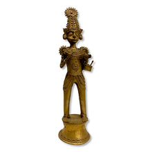  [[Old brass Bastar tribal art musician///Ancienne statue de musicien en laiton d'art tribal Bastar]]
